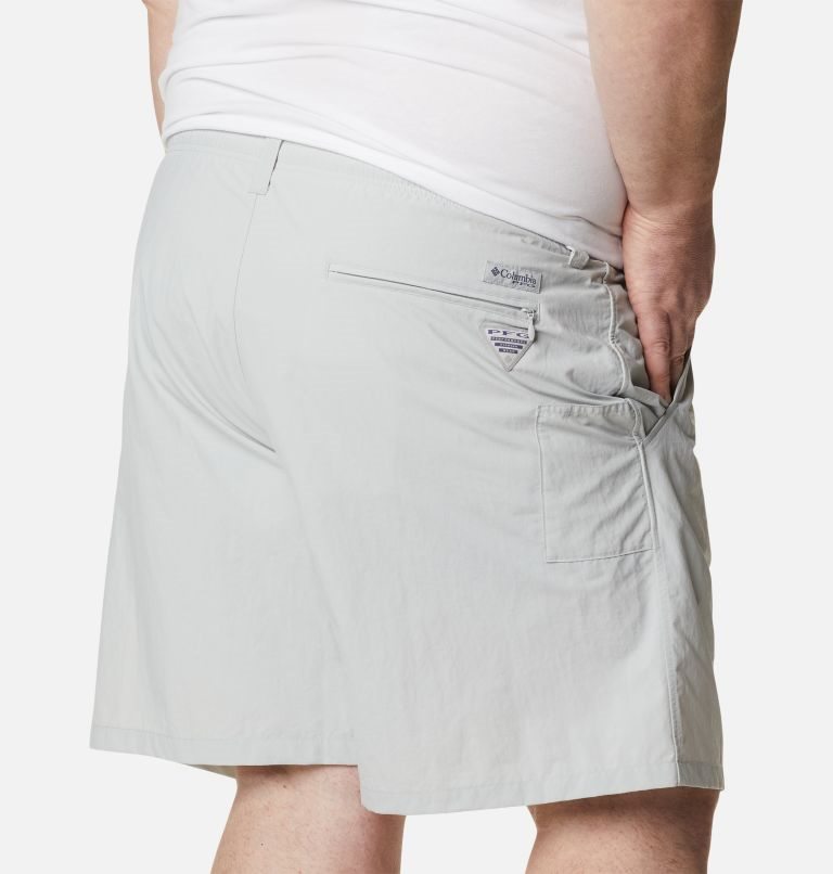 Men's Columbia PFG Backcast III Water Shorts Light Grey | Plus Size CA-E1C0A